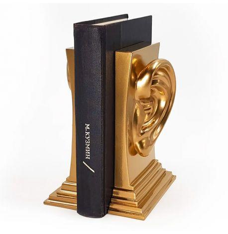 Гіпсові тримачі для книг «Вуха» (золотисті)