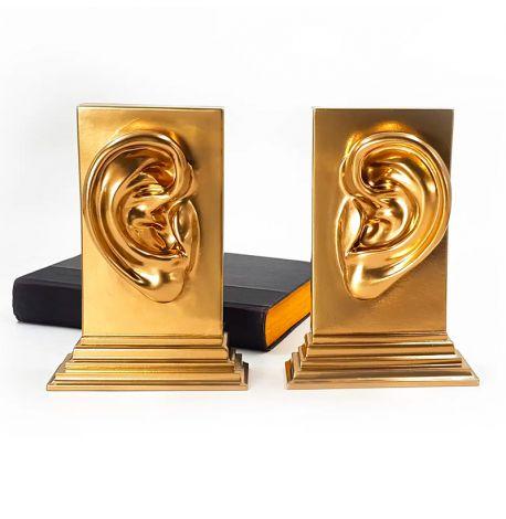 Гіпсові тримачі для книг «Вуха» (золотисті)