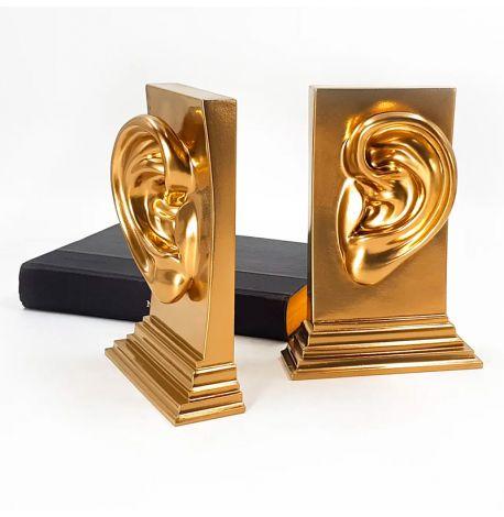 Гіпсові тримачі для книг «Вуха» (золотисті)