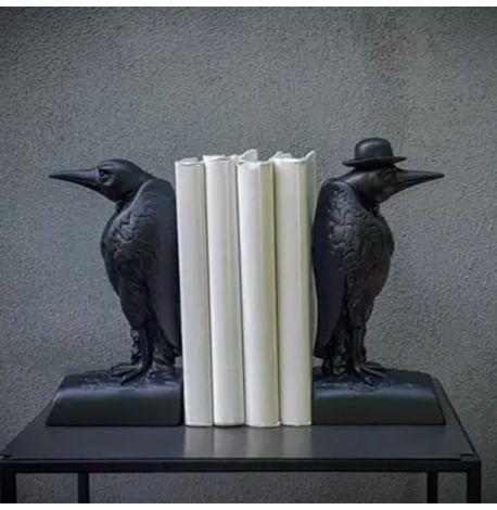 Гипсовые держатели для книг «Вороны джентльмены»