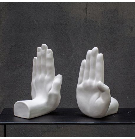 Гипсовые упоры для книг «Руки» (белые)