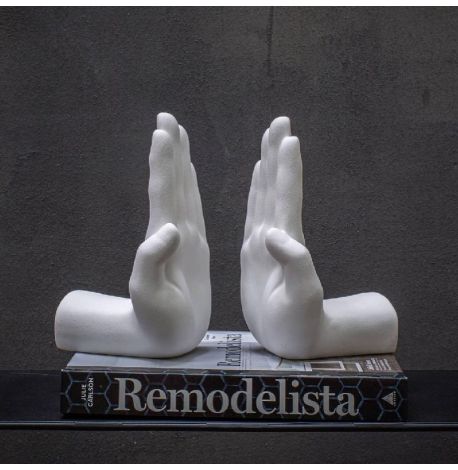Гипсовые упоры для книг «Руки» (белые)