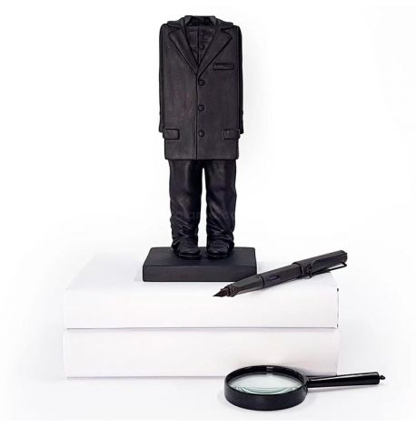 Гіпсовий тримач для книг «Шафа кубіста» (чорний)