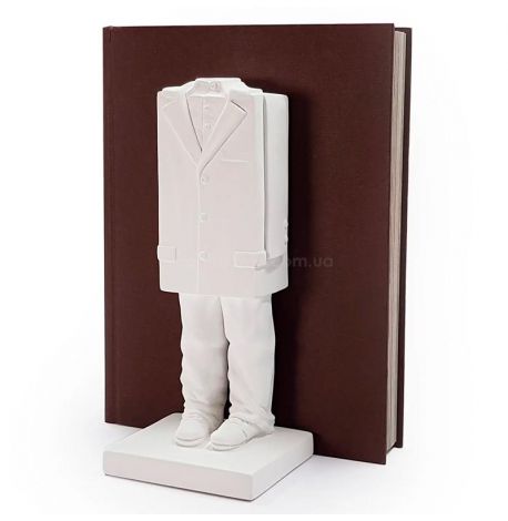 Гіпсовий тримач для книг «Шафа кубіста» (білий)