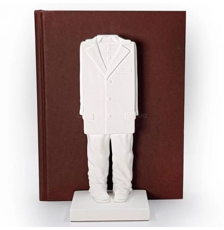 Гіпсовий тримач для книг «Шафа кубіста» (білий)