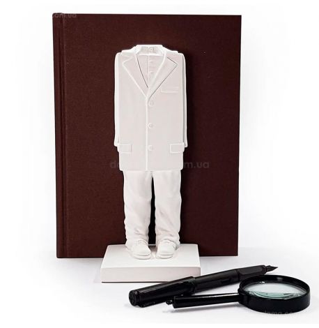 Гіпсовий тримач для книг «Шафа кубіста» (білий)