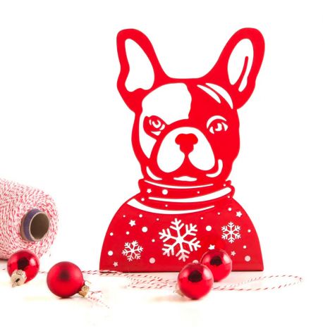 Тримач для книг «Французький бульдог в светрі»