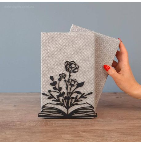 Держатель для книг Glozis Bookflower (черный)