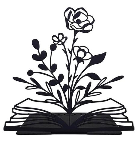 Держатель для книг Glozis Bookflower (черный)