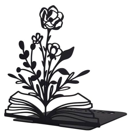 Держатель для книг Glozis Bookflower (черный)