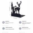 Тримач для книг Glozis Deer and Forest (чорний)