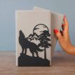 Держатель для книг Glozis Wolf and Moon (черный)
