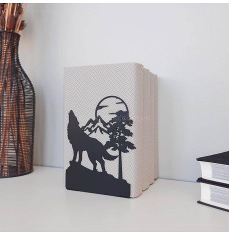 Держатель для книг Glozis Wolf and Moon (черный)
