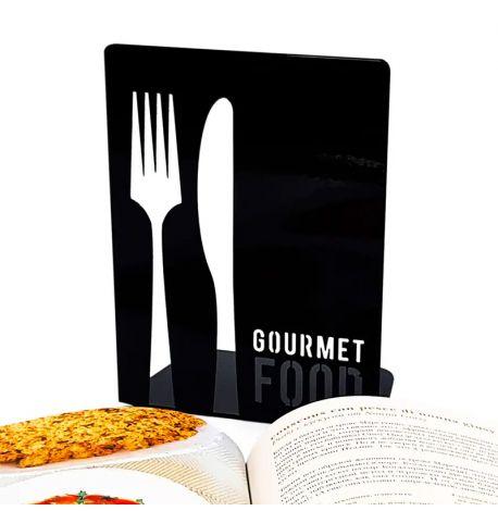 Кухонний тримач для книг Gourmet food (чорний)