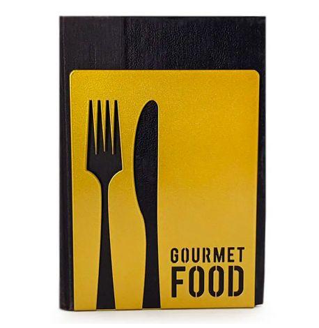 Кухонний тримач для книг Gourmet food (золотистий)