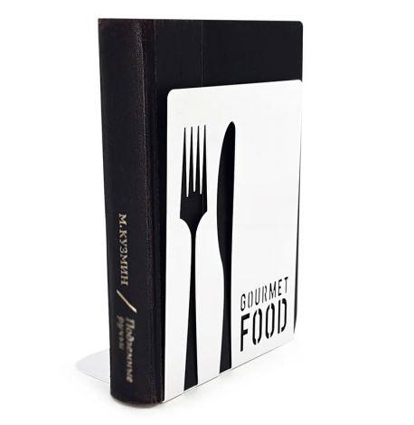 Кухонний тримач для книг Gourmet food (білий)
