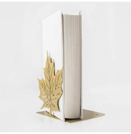 Держатель для книг «Кленовый лист» (золотой)