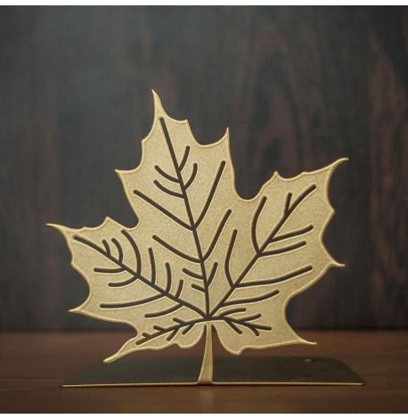 Держатель для книг «Кленовый лист» (золотой)