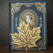 Держатель для книг «Кленовый лист» (золотой)