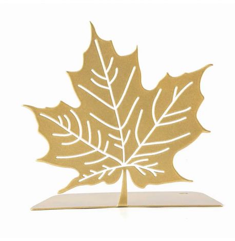 Держатель для книг «Кленовый лист» (золотой)