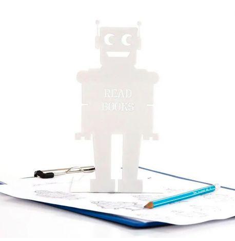 Упор для книг «Робот» (белый)