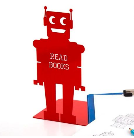 Упор для книг «Робот» (красный)