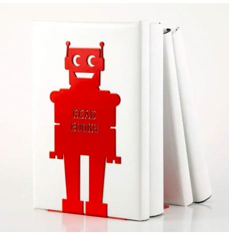 Упор для книг «Робот» (красный)