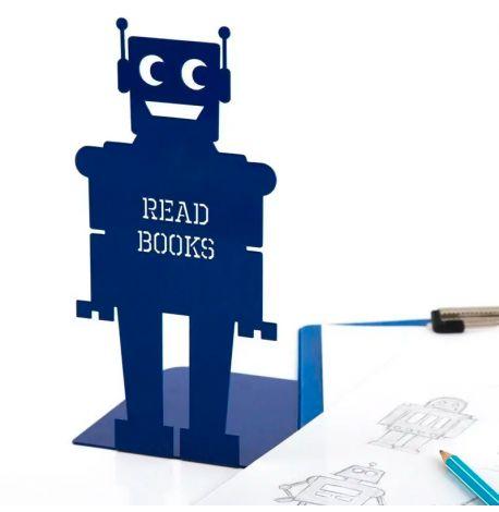 Упор для книг «Робот» (синий)