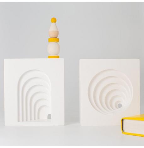 Гіпсові тримачі для книг «Нескінченність» (білі)