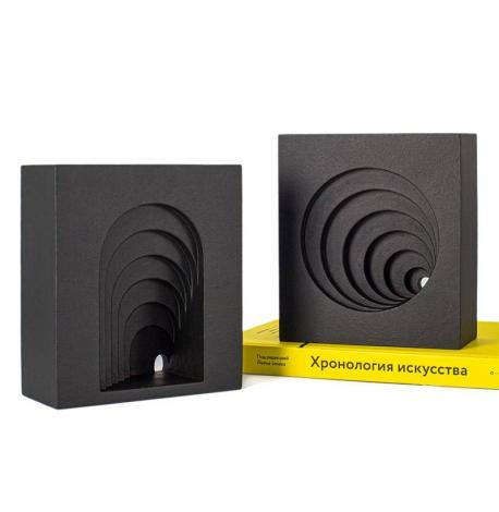 Гіпсові тримачі для книг «Нескінченність» (чорні)