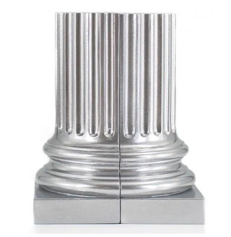 Гипсовые держатели для книг «Античные колонны» (серебристые)