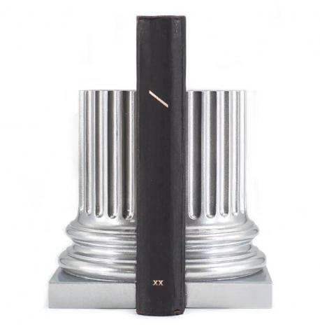 Гипсовые держатели для книг «Античные колонны» (серебристые)