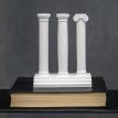 Гіпсові тримачі для книг «Три античні колони» (білі)