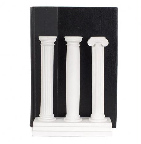 Гіпсові тримачі для книг «Три античні колони» (білі)