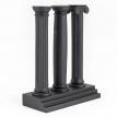 Гипсовые держатели для книг «Три античные колонны» (черные)