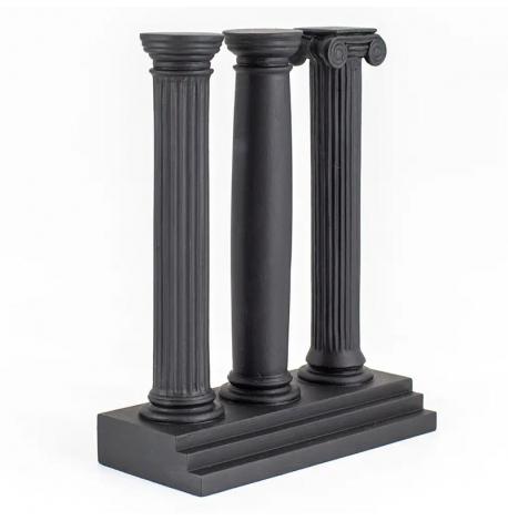 Гипсовые держатели для книг «Три античные колонны» (черные)