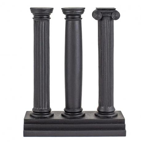 Гипсовые держатели для книг «Три античные колонны» (черные)