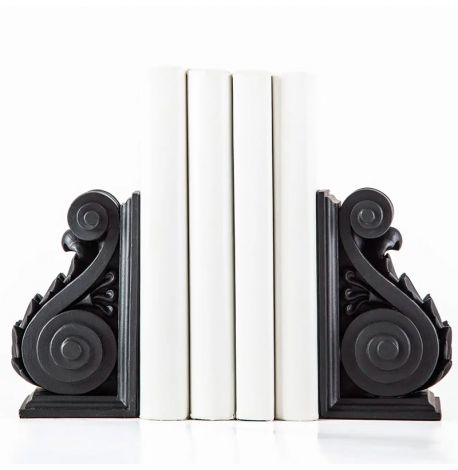 Гипсовые упоры для книг «Архитектурные» (черные)