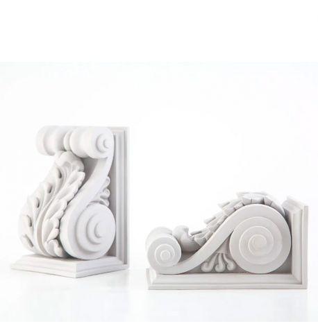 Гипсовые держатели для книг «Архитектурные» (серые)