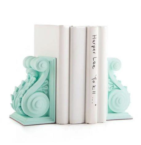 Гипсовые держатели для книг «Архитектурные» (бирюзовые)
