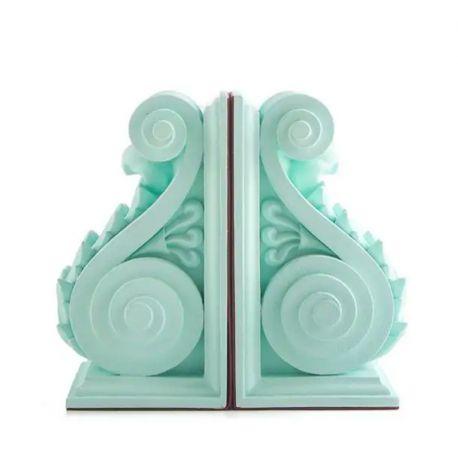 Гипсовые держатели для книг «Архитектурные» (бирюзовые)