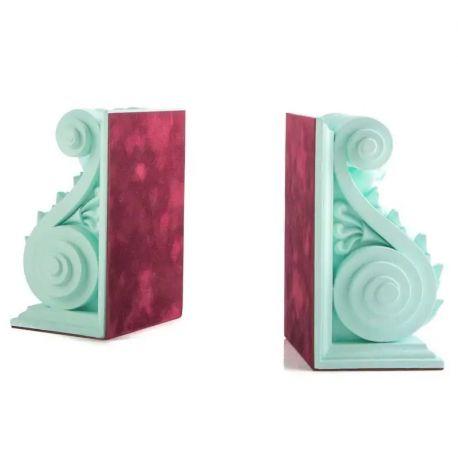Гипсовые держатели для книг «Архитектурные» (бирюзовые)