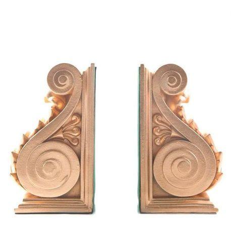 Гіпсові упори для книг «Архітектурні» (золотисті)