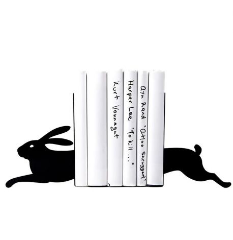 Упори для книг «Заєць, що біжить» (чорний)