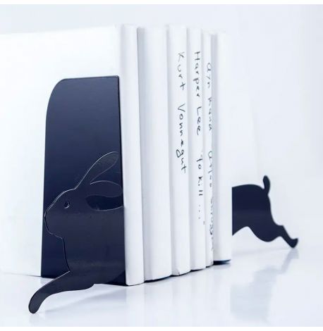 Упори для книг «Заєць, що біжить» (чорний)