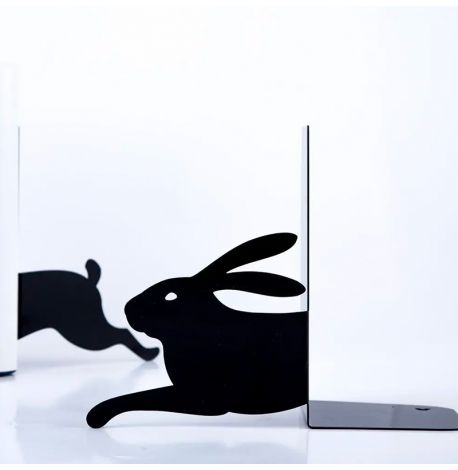 Упори для книг «Заєць, що біжить» (чорний)
