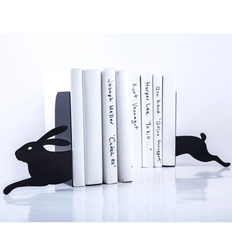 Упори для книг «Заєць, що біжить» (чорний)