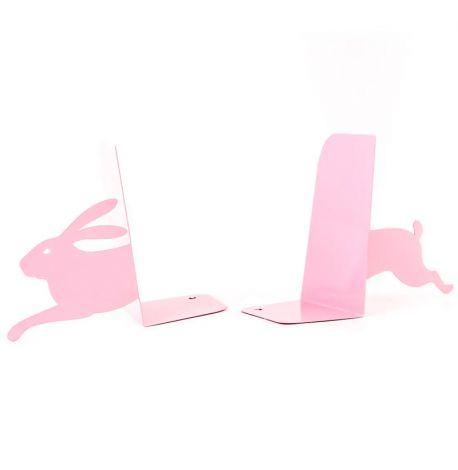 Упоры для книг «Бегущий Заяц» (розовый)