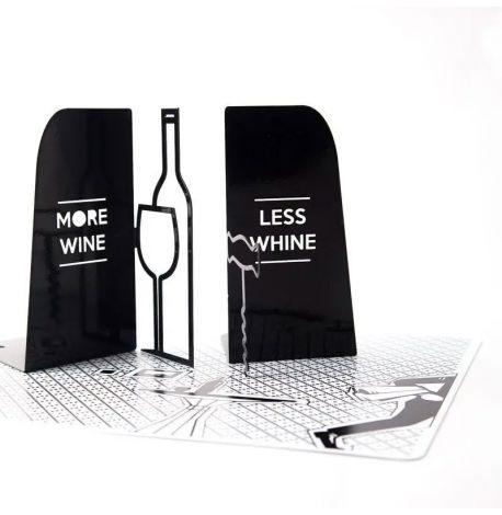 Упори для книжок «Більше вина, менше ниття»