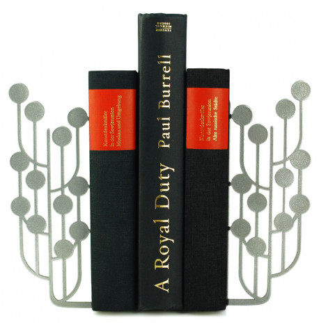 Упоры для книг Glozis Dots Silver (серебристые)